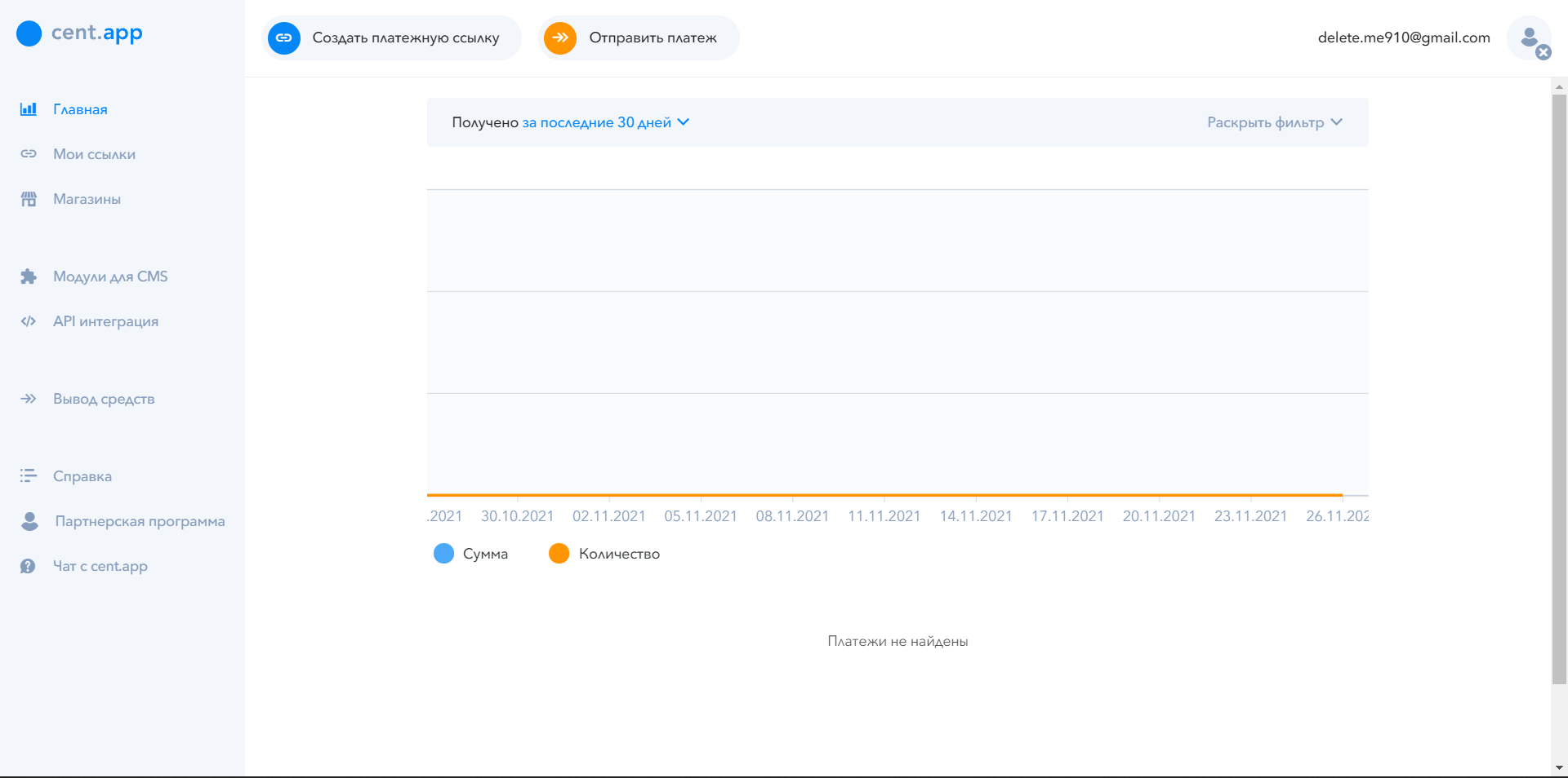CENT.APP личный кабинет