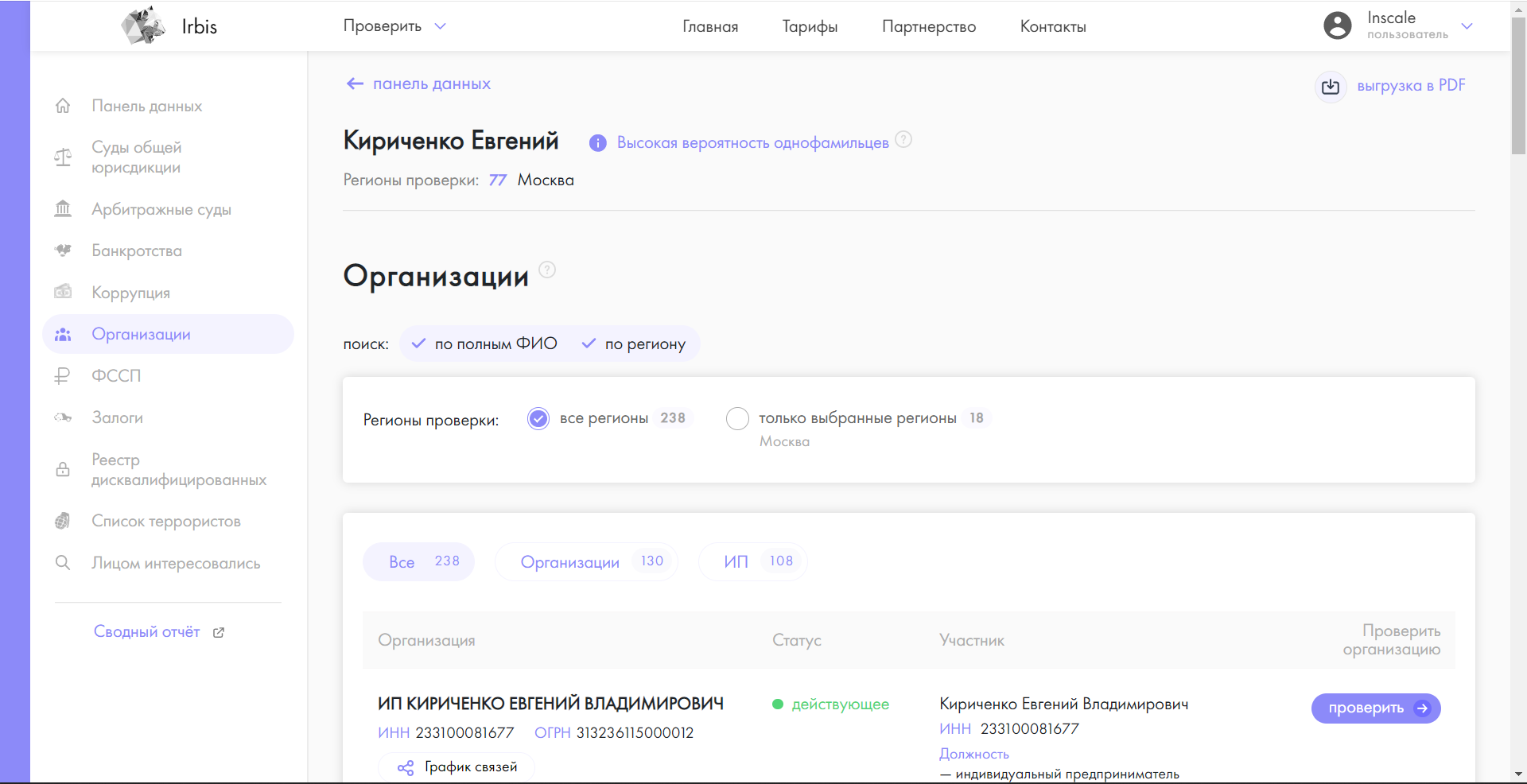 Ирбис организации