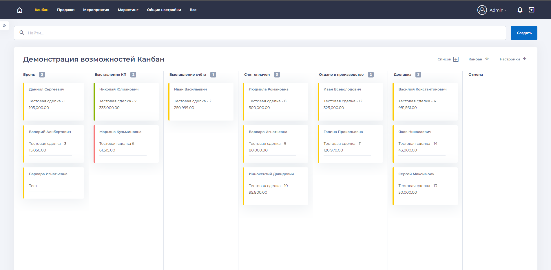 SuiteCRM канбан
