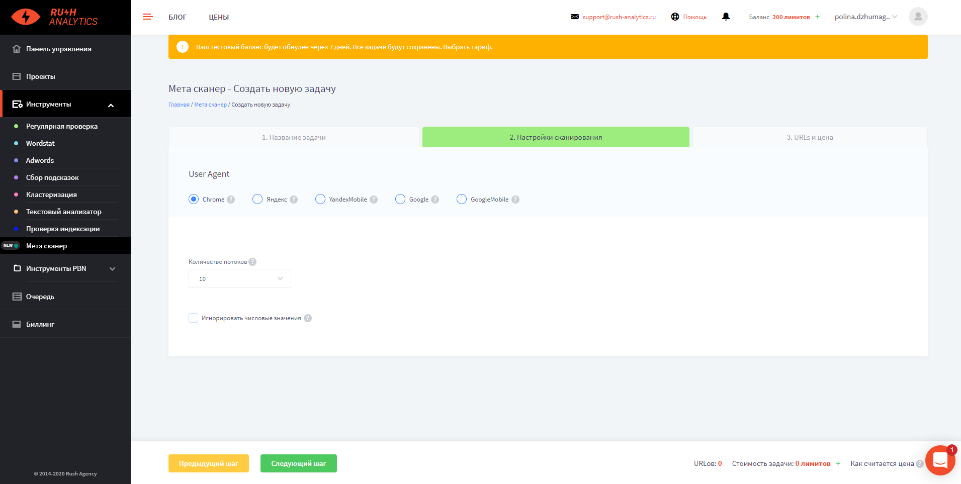 Rush Analytics Анализ сайта