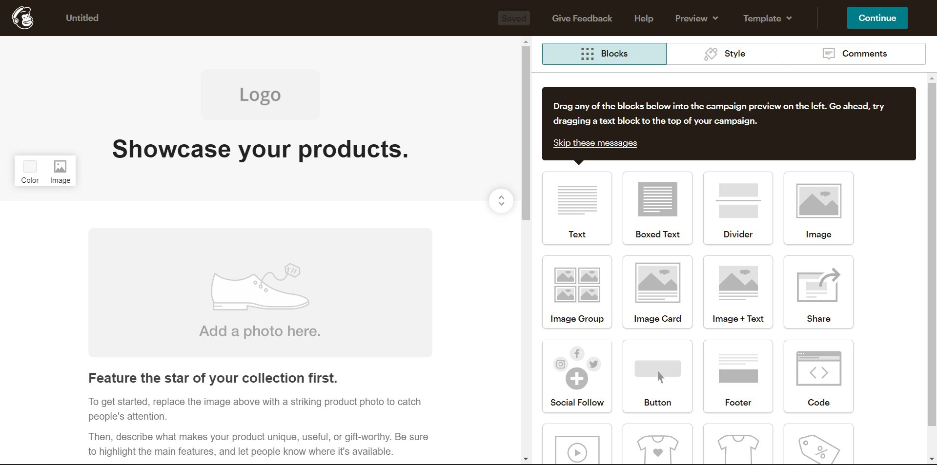 MailChimp дизайн