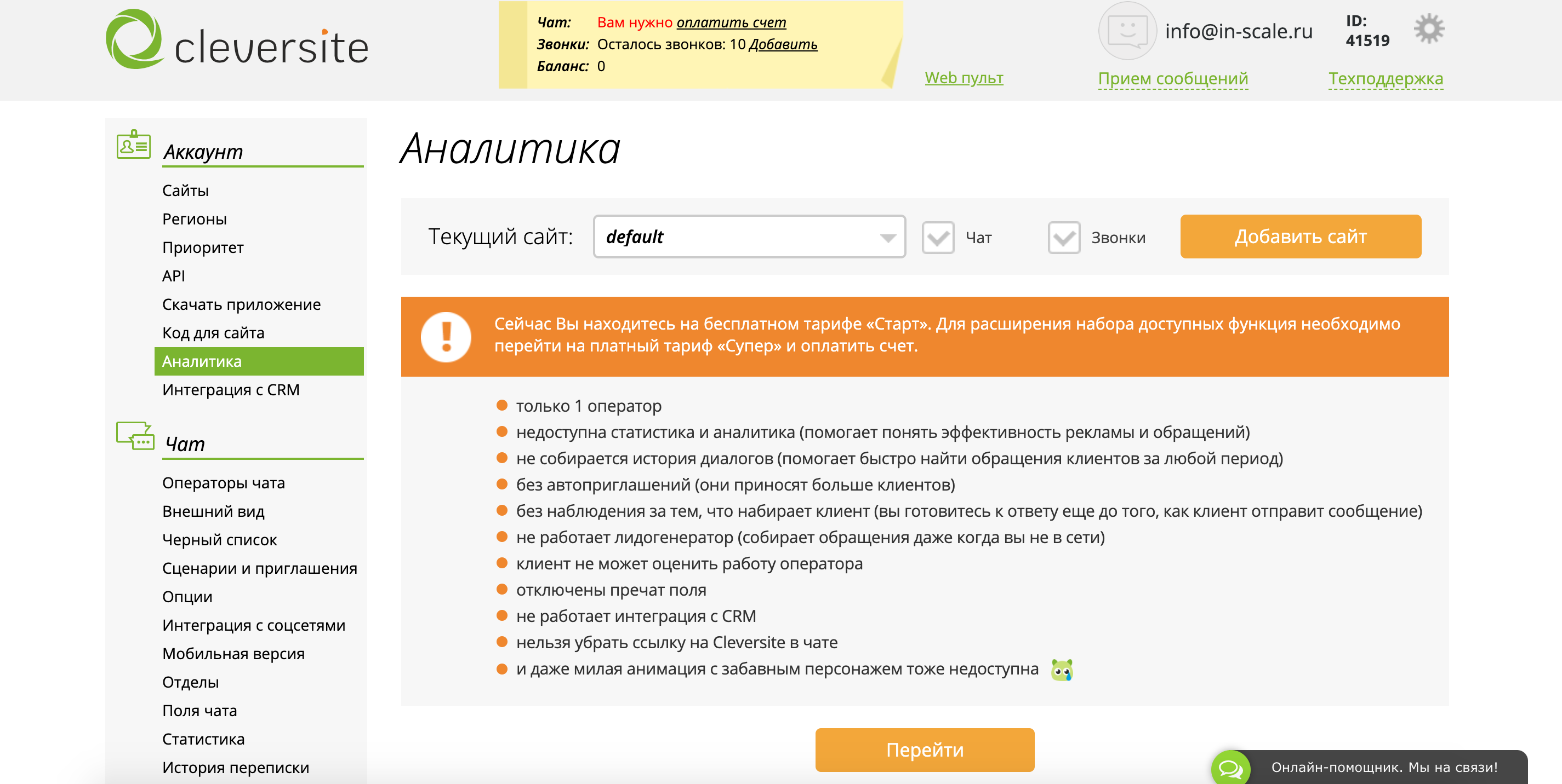 CleverSite Аналитика