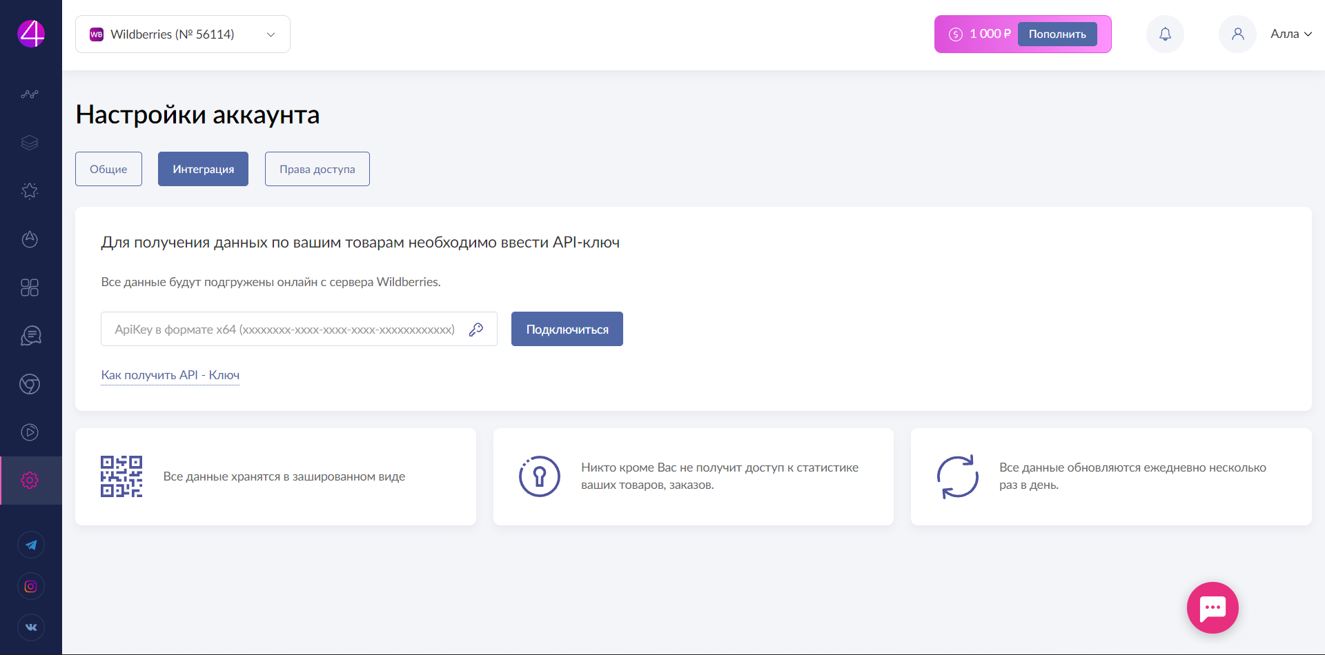 Stat4market подключение по API